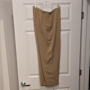 Josephine Chaus Camel-Tan Silk Pants Size12